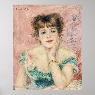 Portret van de actrice Jeanne Samary door Renoir Poster
