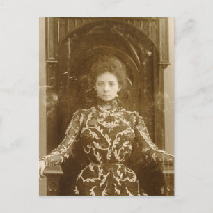 Portret van de actrice Vera Komissarzhevskaya Briefkaart