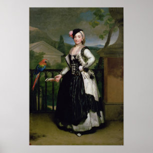 Portret van de Arce Isabel Parrena Poster