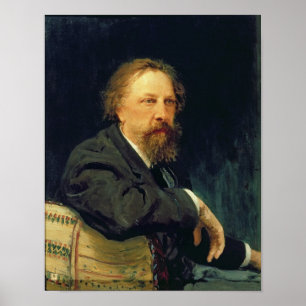 Portret van de auteur graaf Alexey K. Tolstoy Poster
