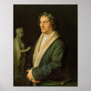 Portret van de beeldhouwer Bertel Thorvaldsen Poster