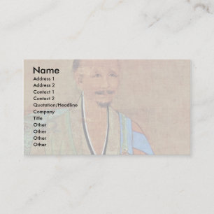 Portret van de Chinese boeddhistische monk Wuzhun Visitekaartje