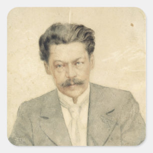 Portret van de componist Anton Arensky Vierkante Sticker