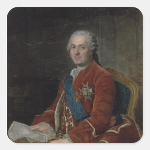 Portret van de Dauphin Louis de France Vierkante Sticker