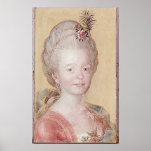 Portret van de dochter van Carl Linnaeus Poster
