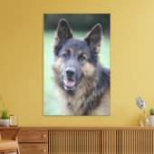 Portret van de Duitse Sheppard Canvas Afdruk (Insitu (Woonkamer))