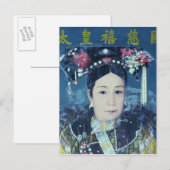 Portret van de Empress Dowager Cixi Briefkaart (Voorkant / Achterkant)