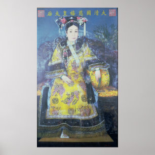 Portret van de Empress Dowager Cixi Poster
