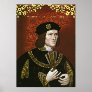 Portret van de Engelse koning Richard III Poster