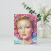 Portret van de etherische kroon briefkaart (Staand voorkant)