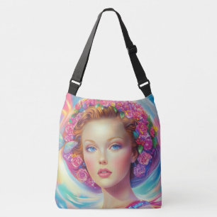 Portret van de etherische kroon crossbody tas
