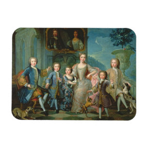 Portret van de familie van de hertog van Valentino Magneet