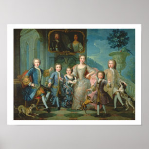 Portret van de familie van de hertog van Valentino Poster