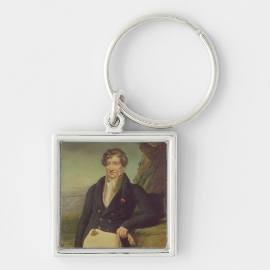 Portret van de Franse zoöloog Sleutelhanger (Voorkant)