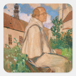 Portret van de geneticus Johann Gregor Vierkante Sticker
