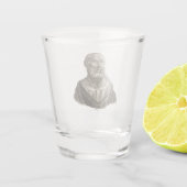 Portret van de Griekse filosoof Plato Shot Glas (Achterkant)