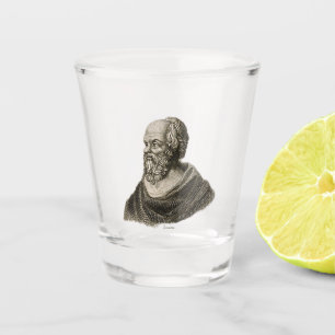 Portret van de Griekse filosoof Socrates Shot Glas
