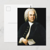 Portret van de grote componist Bach Briefkaart (Voorkant / Achterkant)