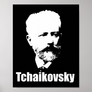 Portret van de grote Russische componist Tsjaikovs Poster