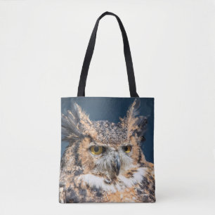 Portret van de Grote Uil Tote Bag