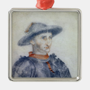 Portret van de hertog Rene I van Anjou Metalen Ornament
