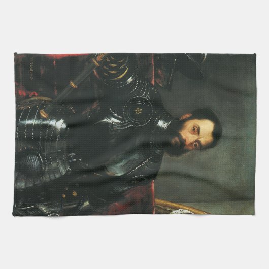 Portret van de hertog van Urbino door Titiaan Theedoek (Horizontaal)