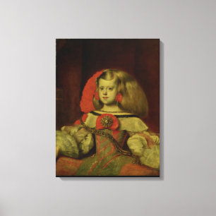 Portret van de Infanta Margarita Canvas Afdruk