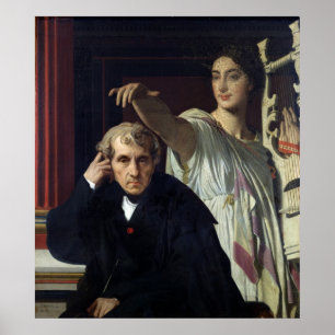 Portret van de Italiaanse componist Cherubini Poster