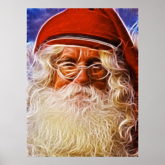Portret van de kerstkerstkerstkerstman van de Oude Poster (Voorkant)