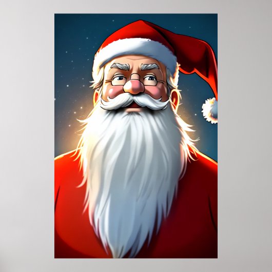 Portret van de Kerstman | AI Art Poster (Voorkant)