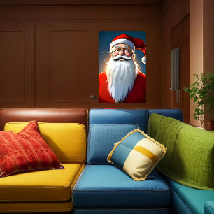 Portret van de Kerstman   AI Art Poster