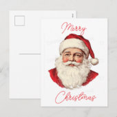 Portret van de Kerstman Feestdagenkaart (Voorkant / Achterkant)