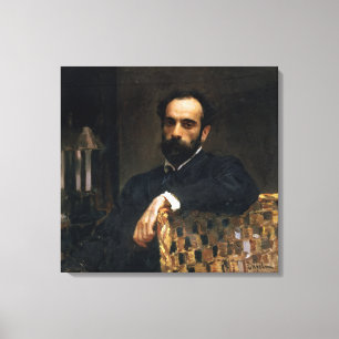 Portret van de kunstenaar Isaak Ilyich Levitan Canvas Afdruk