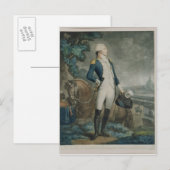 Portret van de Marquis de La Fayette Briefkaart (Voorkant / Achterkant)