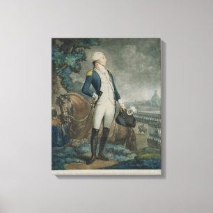 Portret van de Marquis de La Fayette Canvas Afdruk