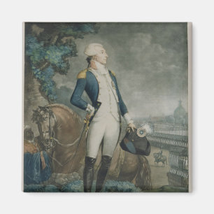 Portret van de Marquis de La Fayette Magneet
