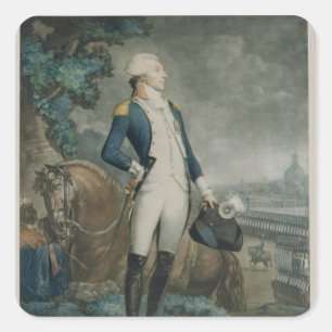 Portret van de Marquis de La Fayette Vierkante Sticker