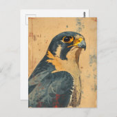 portret van de Merlin Falcon Briefkaart (Voorkant / Achterkant)