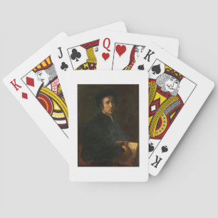 Portret van de musicus Francesco dell'Ajolle, c. Pokerkaarten