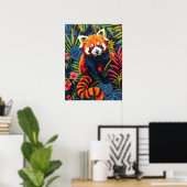 Portret van de Rode Panda Poster (Thuiskantoor)