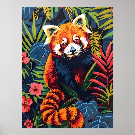 Portret van de Rode Panda Poster (Voorkant)