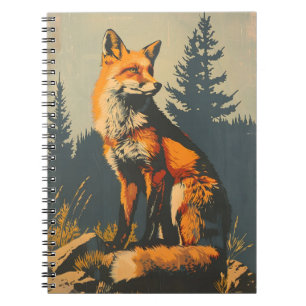 portret van de rode vos notitieboek