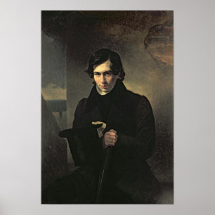 Portret van de Russische auteur Nestor Kukolnik Poster