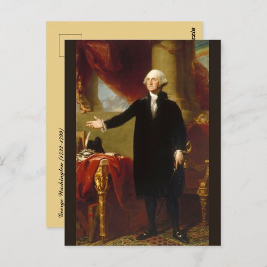 Portret van de stichter George Washington USA Briefkaart (Voorkant / Achterkant)
