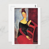 Portret van de vrouw van de kunstenaar, Modigliani Briefkaart (Voorkant / Achterkant)
