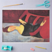 Portret van de vrouw van de kunstenaar, Modigliani Tissuepapier (Craft)