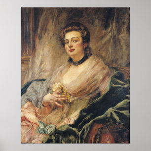 Portret van de vrouw van de kunstenaar poster