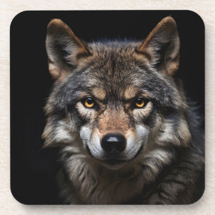 Portret van de wolf bier onderzetter