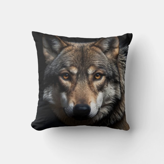 Portret van de wolf kussen (Voorkant)