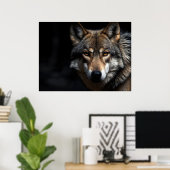 Portret van de wolf poster (Thuiskantoor)